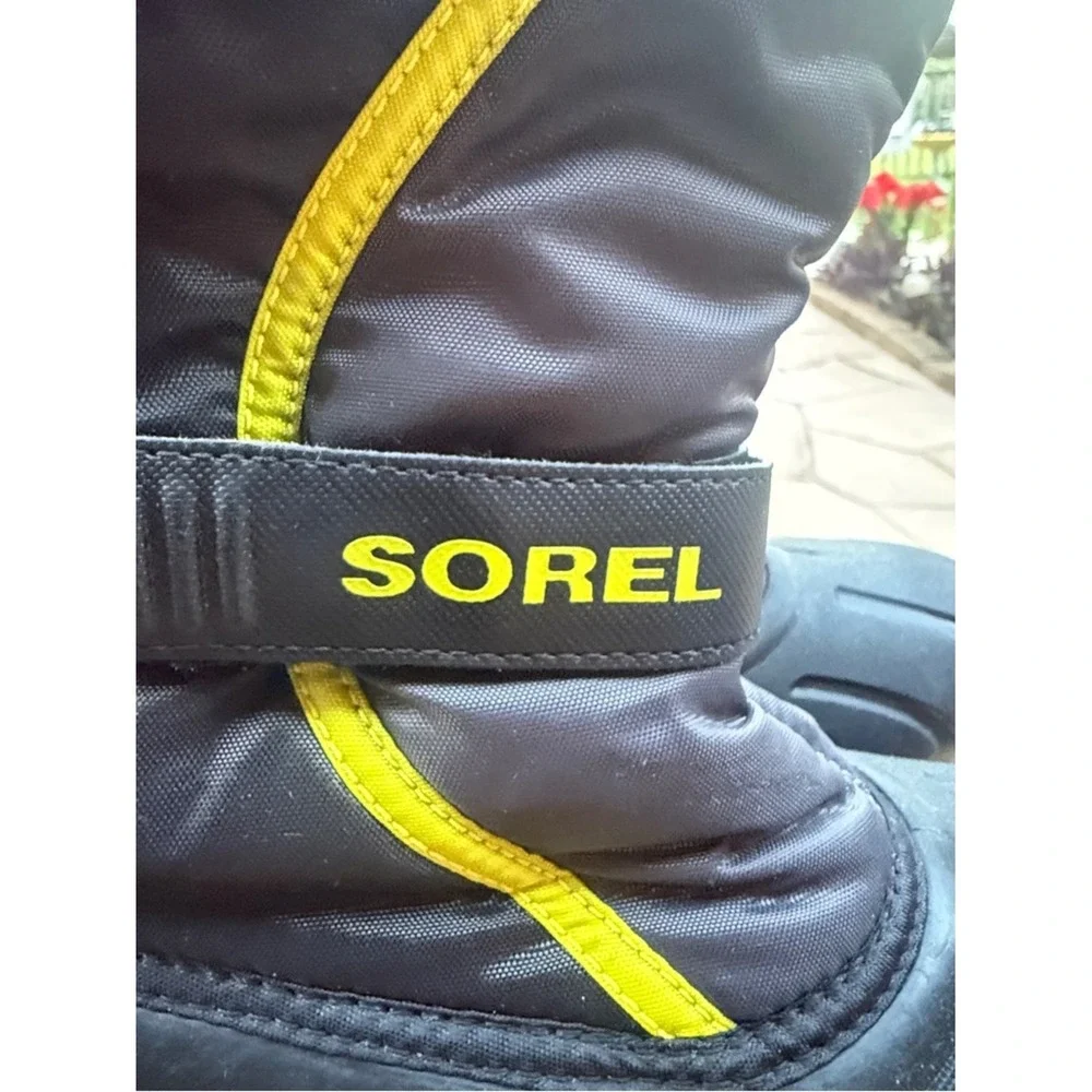 ❄️ Sorel Women's‎ Snow Boots Waterproof Insulated Black Neon Size 7 ❄️